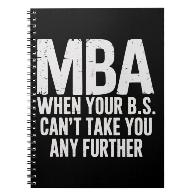 Cuaderno Funny MBA Master Degree Graduation Day (Frente)