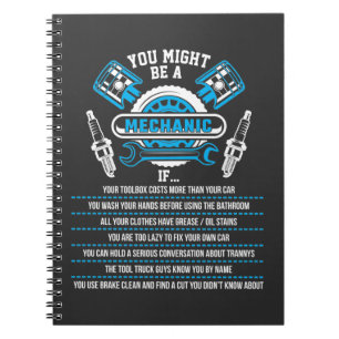 Cuaderno Funny Mechanage Garage Workshop Technician