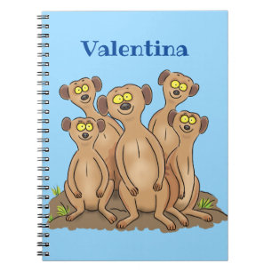 Cuaderno Funny meerkat ilustracion personalizado familiar