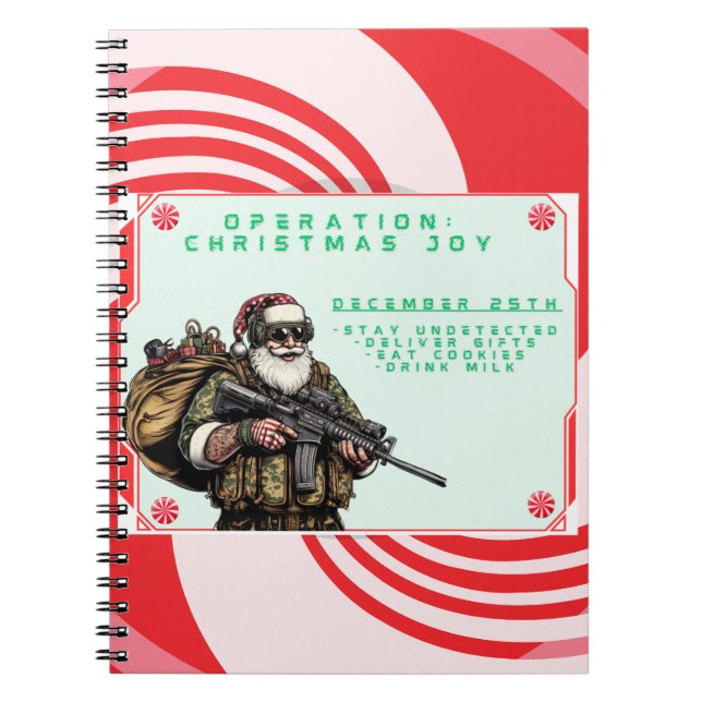 Cuaderno Funny Military/Navidades Santa (Frente)