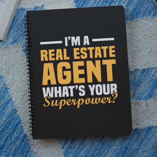 Cuaderno Funny Minimalist Real Estate Agent Superpower (Funny Minimalist Real Estate Agent Superpower Notebook)