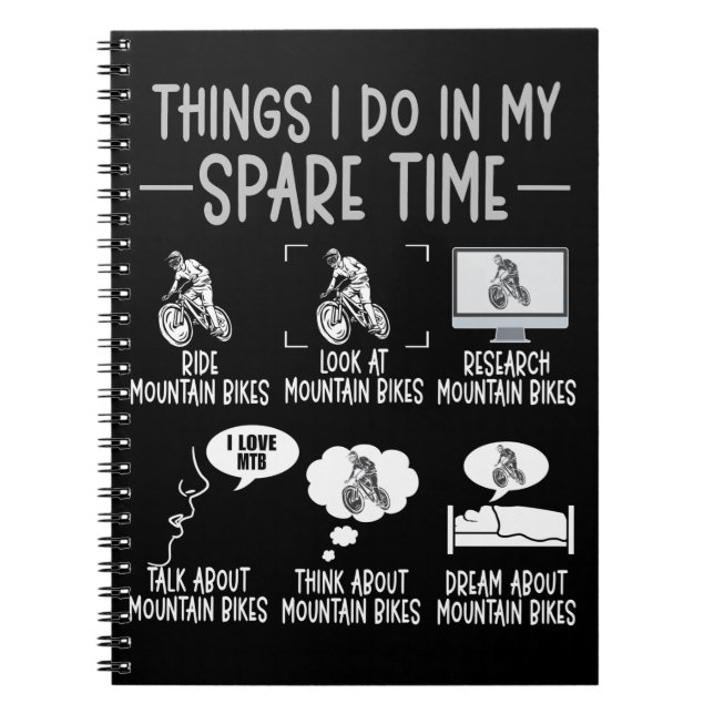 Cuaderno Funny Mountain Bike Lover MTB Humor Bicicleta (Frente)