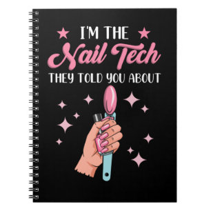 Cuaderno Funny Nail Tech Emlpoyee Manicure Coworker