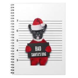 Cuaderno Funny Navidades de Mugshot Bad Santa's Dog