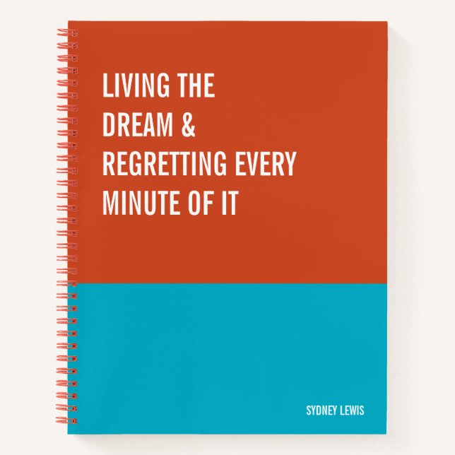 Cuaderno Funny Notebook, Humorous Writing Pad Journal, Note (Anverso)