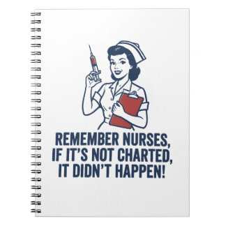 Cuaderno Funny Nurse Charting Quote Vintage Retro Nursing 