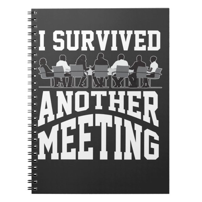 Cuaderno Funny Office Meeting Sobreviviente Trabajador Sarc (Frente)