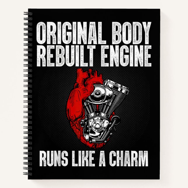 Cuaderno Funny Open Heart Surgery Recuperación Survivor Reg (Anverso)