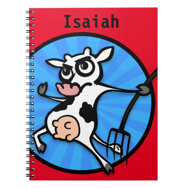 CUADERNO FUNNY PERSONALIZADO COW SPIRAL NOTEBOOK (Frente)