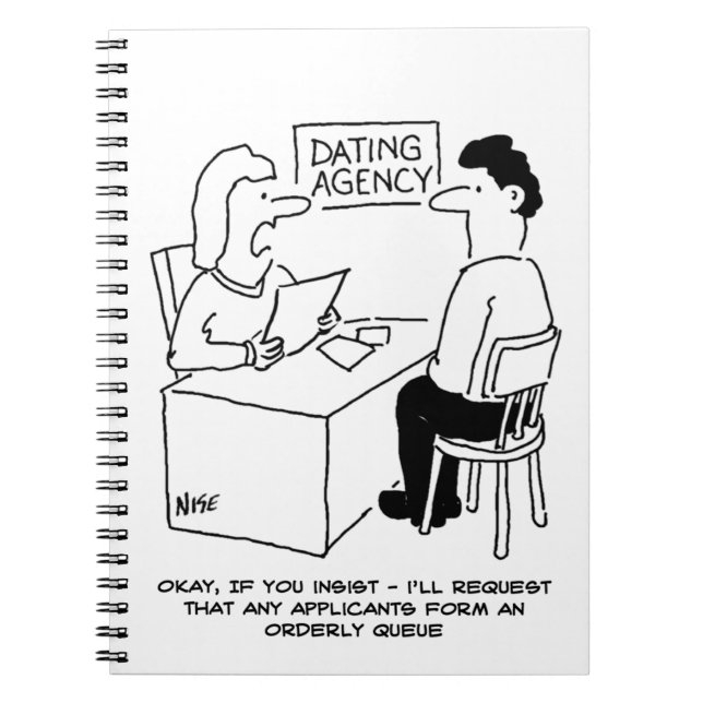 Cuaderno Funny Personalizado de hombre en una agencia de ci (Frente)
