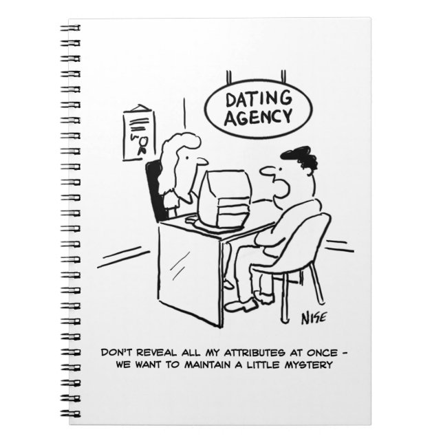 Cuaderno Funny Personalizado de hombre en una agencia de ci (Frente)