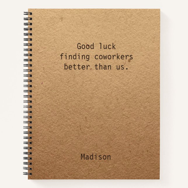 Cuaderno Funny Personalized Coworker Notes Office Meeting (Anverso)