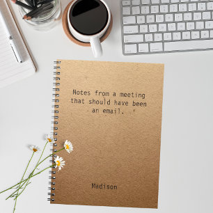 Cuaderno Funny Personalized Notes Office Meeting