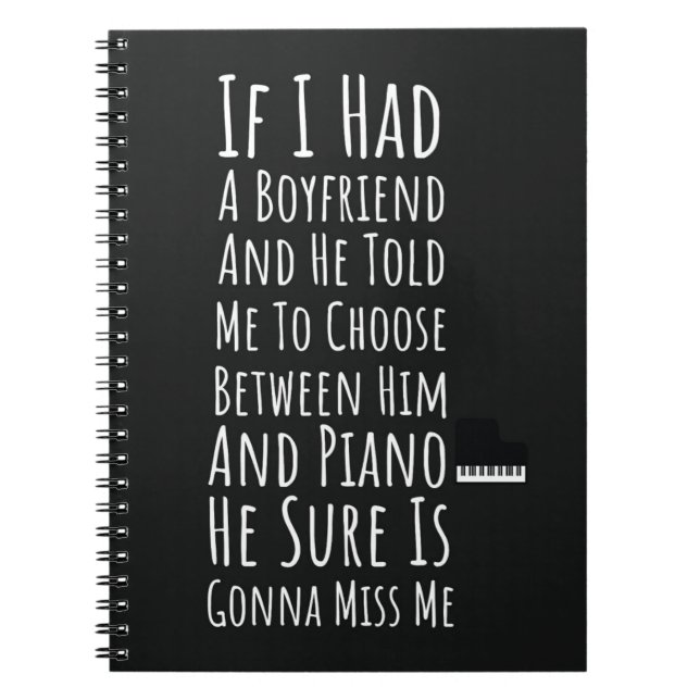 Cuaderno Funny Pianist Gifts For Women Piano Player Lover (Frente)