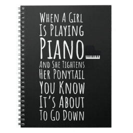 Cuaderno Funny Piano Gifts For Her Pianist Player Girls