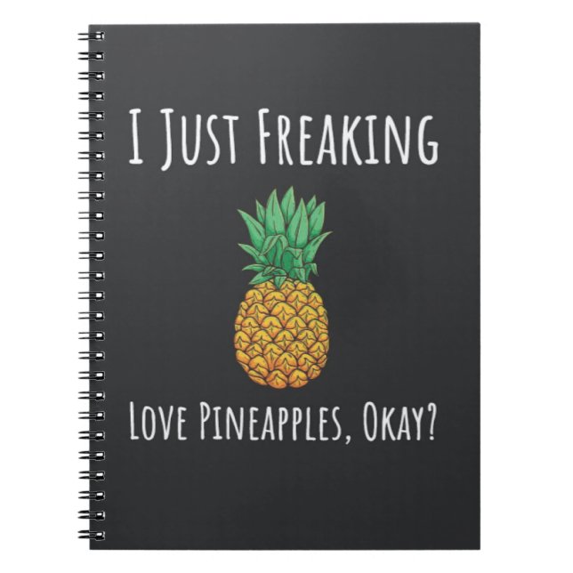Cuaderno Funny Pineapple Gifts Fruit Cute Humor Vegan (Frente)