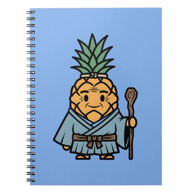 Cuaderno Funny Pineapple Sensei Master Samurai Illustration (Frente)