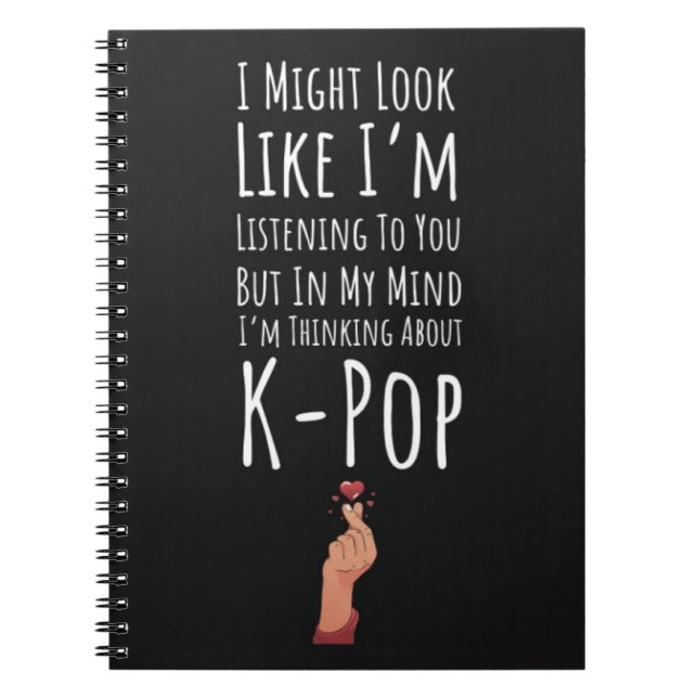 Cuaderno Funny Presencia Para Los Fans De K-pop Que Amo El  (Frente)
