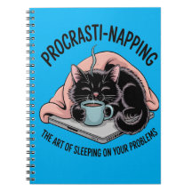 Funny Procrastinación Nap Cat