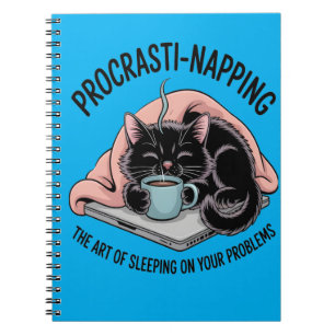 Cuaderno Funny Procrastinación Nap Cat