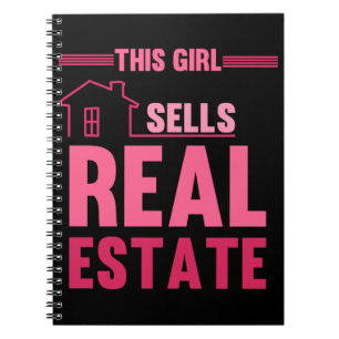 Cuaderno Funny Property Investor Chica Real Estate Agent