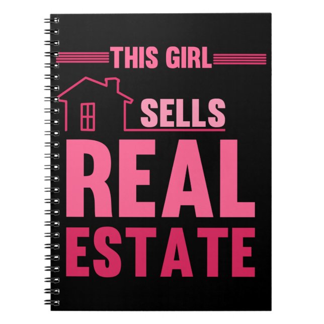Cuaderno Funny Property Investor Chica Real Estate Agent (Frente)