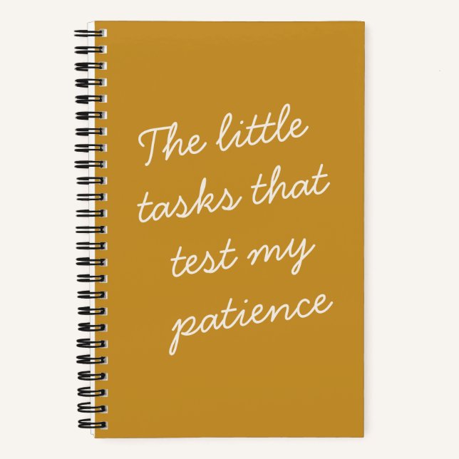 Cuaderno Funny Quote Patience Humor Saying Mom Life  (Anverso)