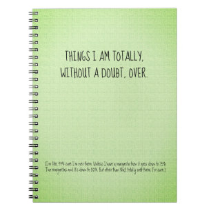 Cuaderno Funny Quote Things I'm Over Note Keeping