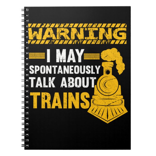 Cuaderno Funny Railfan Quote Trainspotter Train Lover Railw (Frente)