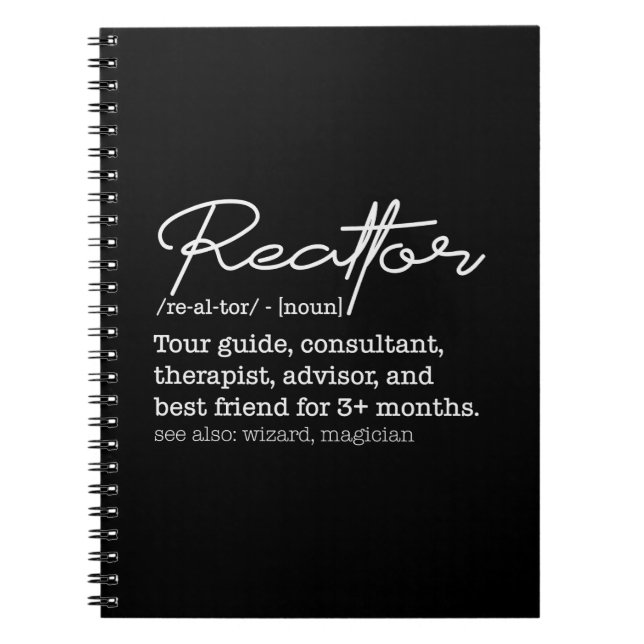 Cuaderno Funny Realtor Job Description Real Estate Humor (Frente)