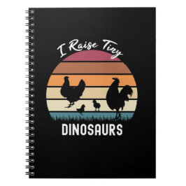 Cuaderno Funny Retro Chicken Gifts I Raise Tiny Dinosaurs