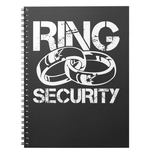 Cuaderno Funny Ring Security Marriage Ring Bearer (Frente)