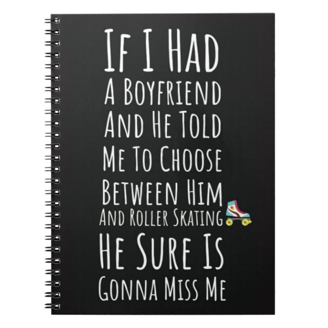 Cuaderno Funny Roller Derby Gifts Skater Skating Women Girl (Frente)