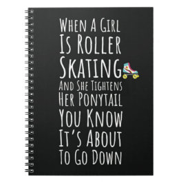 Cuaderno Funny Rollerskating Gifts Skater Girl Roller Derby