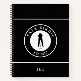 Cuaderno Funny Saying Monogram Golf Log Game Day Progress 