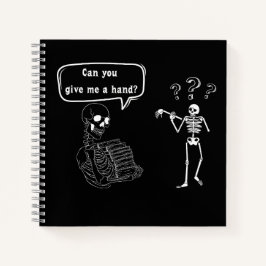 Cuaderno Funny Skeleton Pun ¿Me das la mano?