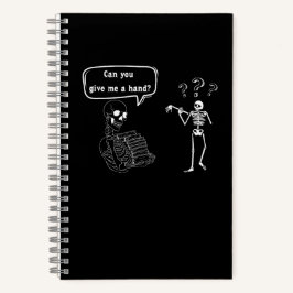 Cuaderno Funny Skeleton Pun ¿Me das la mano?