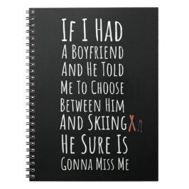 Cuaderno Funny Ski Gifts For Her Women Winter Sports Snow