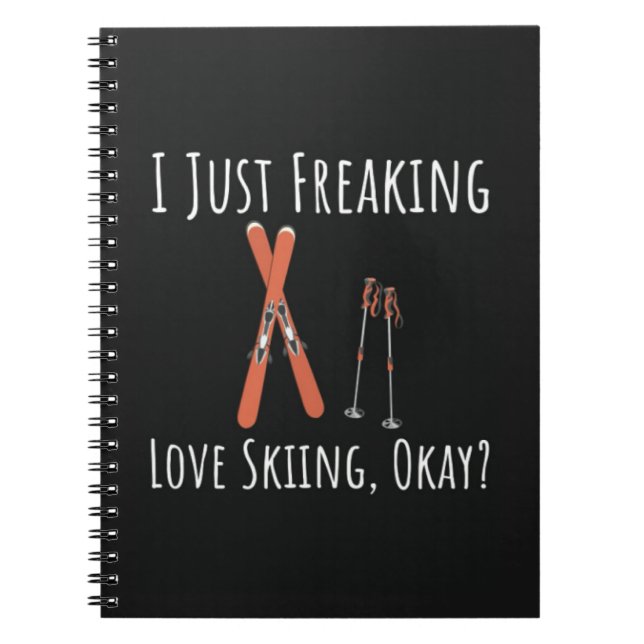 Cuaderno Funny Ski Gifts Skiing Humor Skier Winter Sports (Frente)