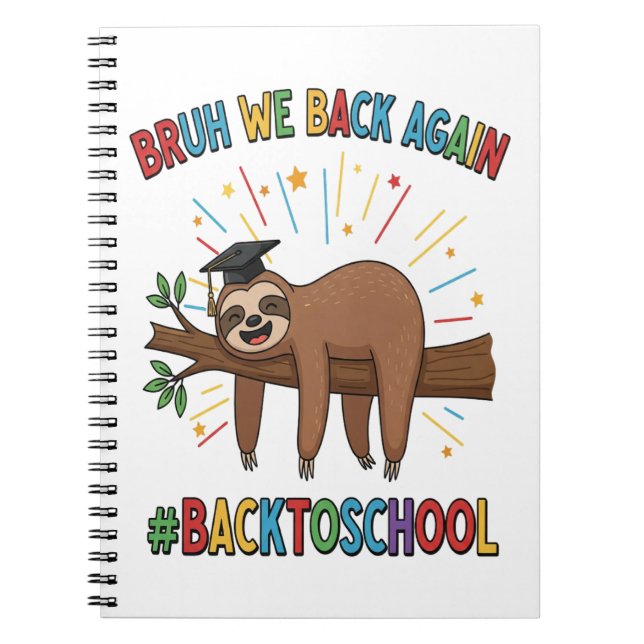 Cuaderno Funny Sloth Back to School (Frente)