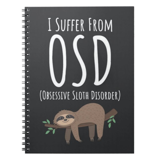Cuaderno Funny Sloth Gifts Cute Animals Lazy Humor Humorous (Frente)