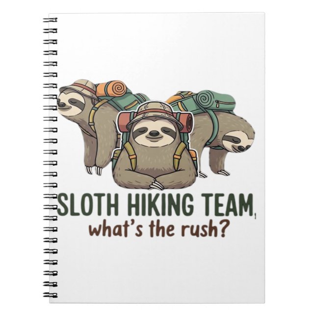 Cuaderno Funny Sloth Hiking Classic T-Shirt_5 (Frente)