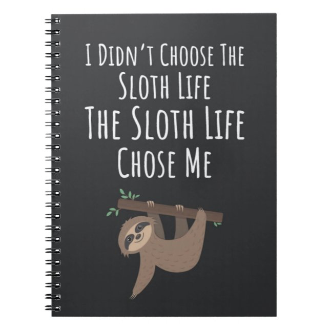 Cuaderno Funny Sloth Related Gifts Lazy Humor Tired (Frente)