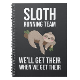 Cuaderno Funny Sloth Running Team Gifts Slow Runners