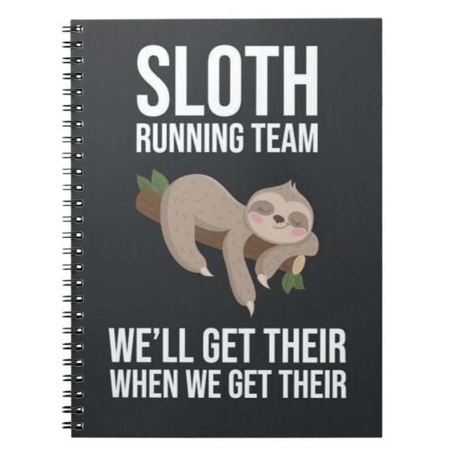 Cuaderno Funny Sloth Running Team Gifts Slow Runners  (Frente)