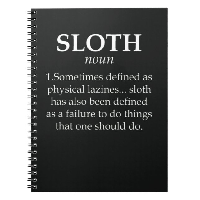 Cuaderno Funny Sloth Themed Gifts Animals Relax Lazy Humor (Frente)