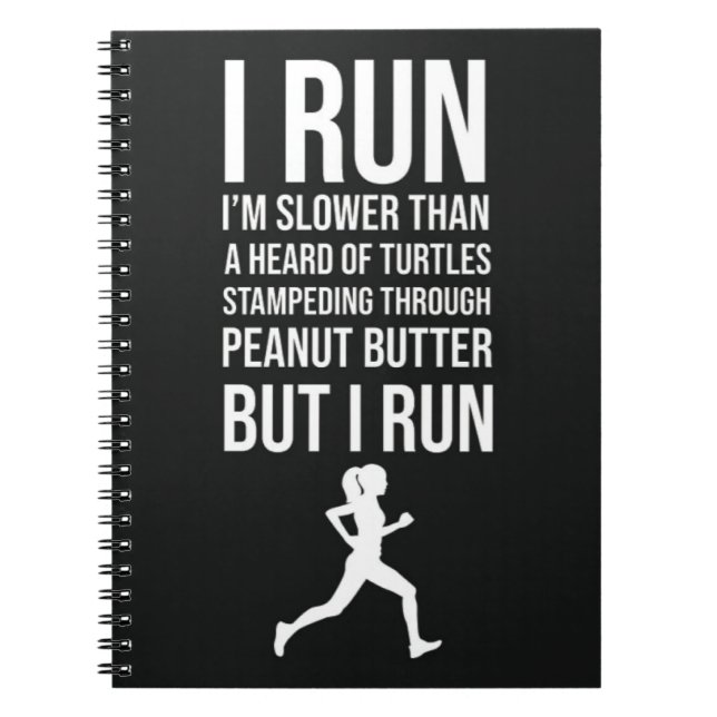 Cuaderno Funny Slow Runner Regalos Ejecutando Humor De Equi (Frente)