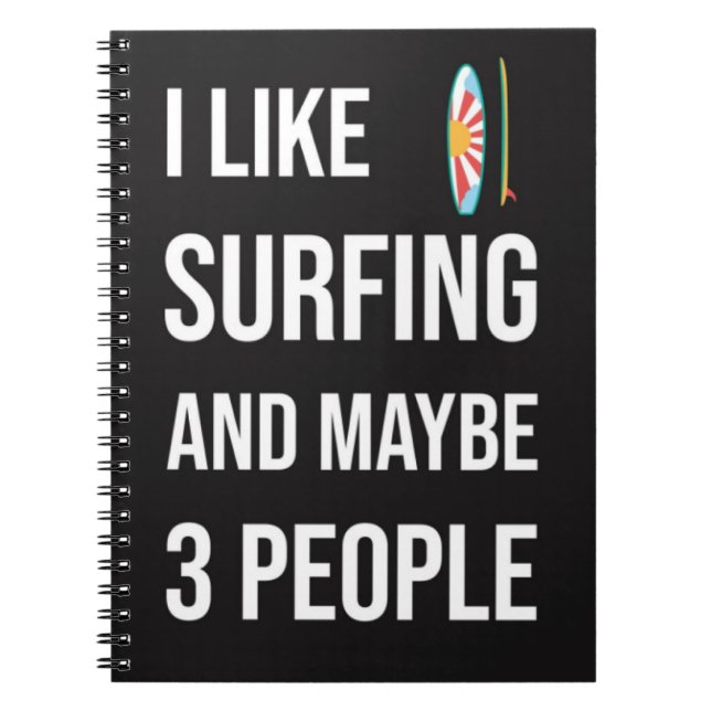Cuaderno Funny Surfer Gifts Surfing Lover Surfboard Humor  (Frente)