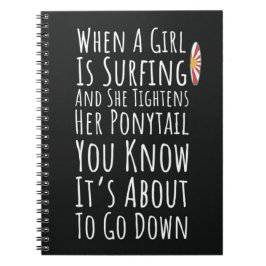 Cuaderno Funny Surfing Gifts For Her Girls Surfer Surfboard
