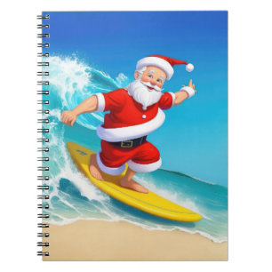 Cuaderno Funny Surfing Santa Claus